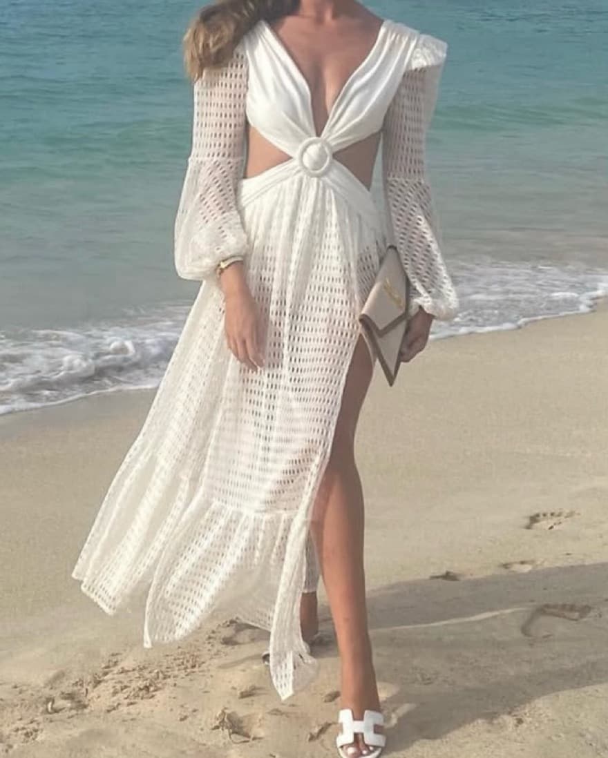Patbo White Beach Party Dress - Image 2