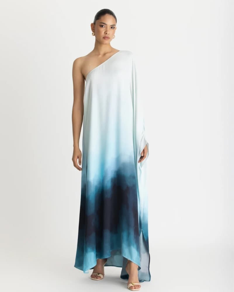 Diarrabu One-Shoulder Ombre Maxi Dress - Image 1