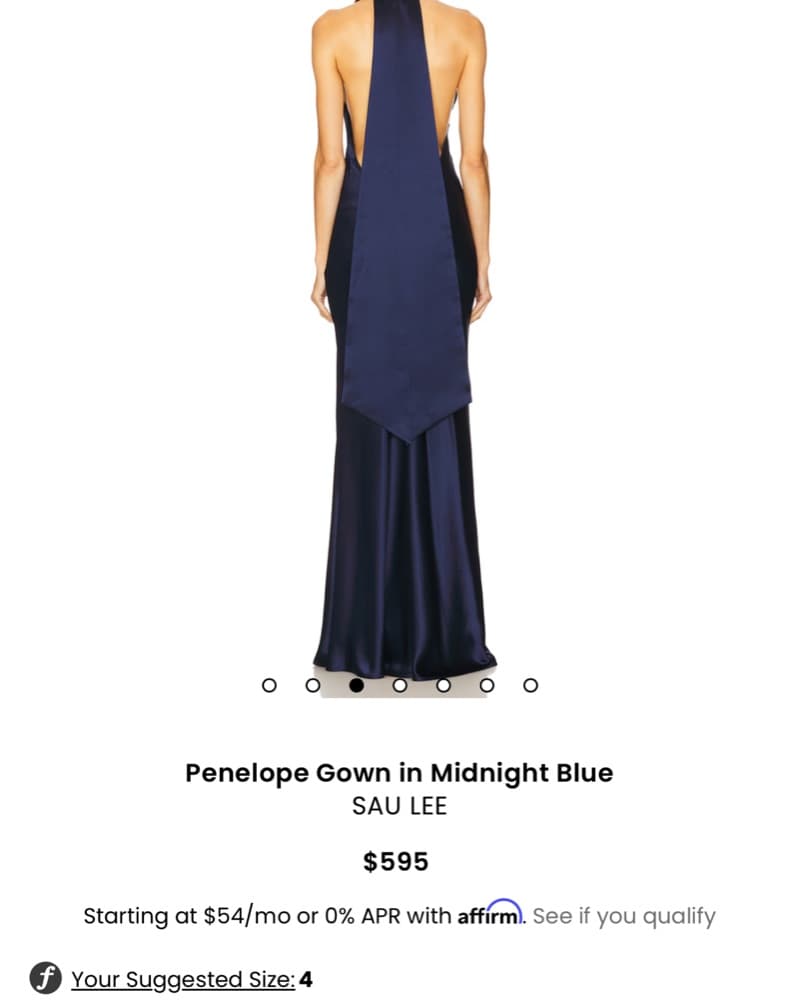 Sau Lee Penelope Gown In Midnight  - Image 3