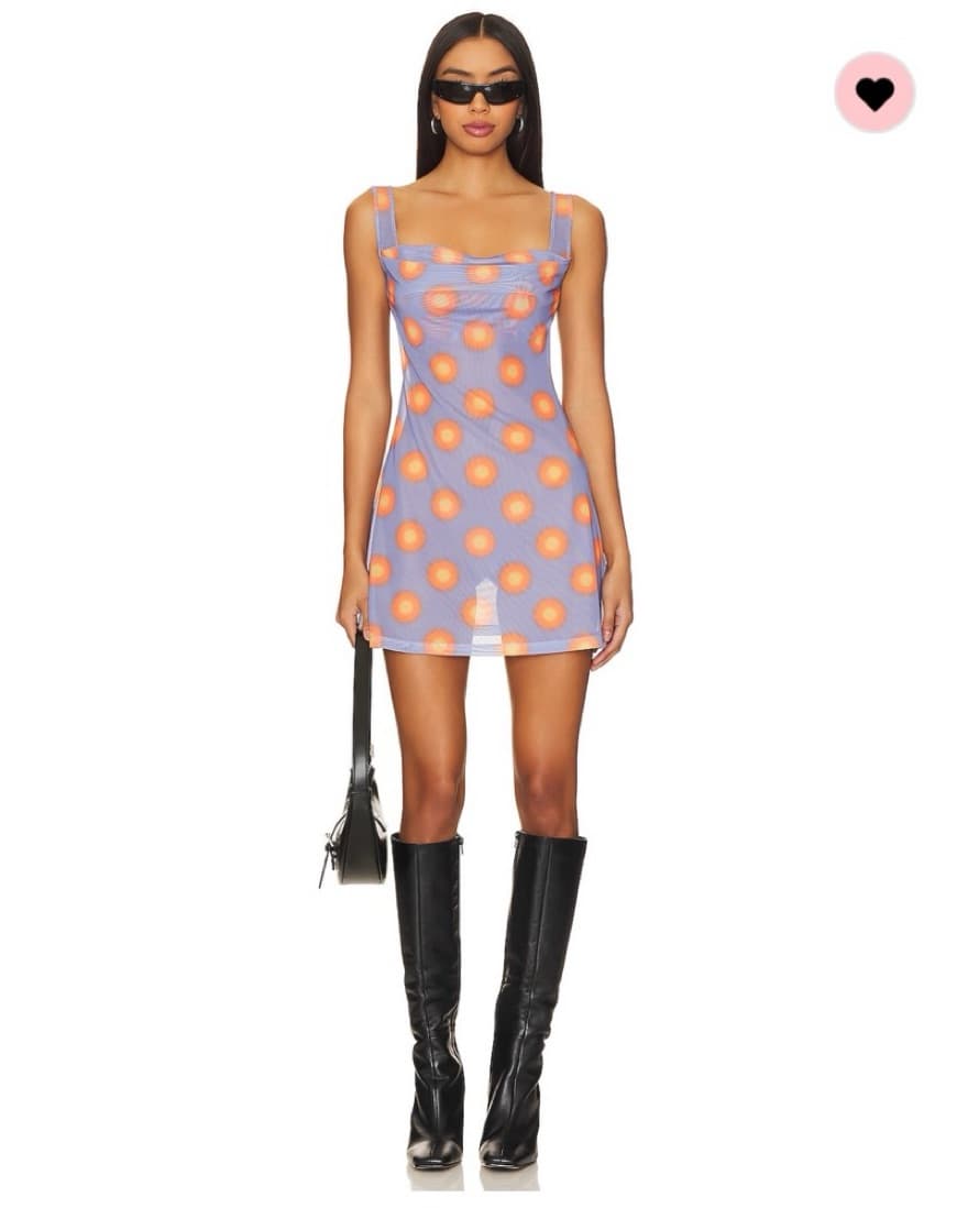 Miaou Ginger Dress Gradient Dot Orange - Image 1