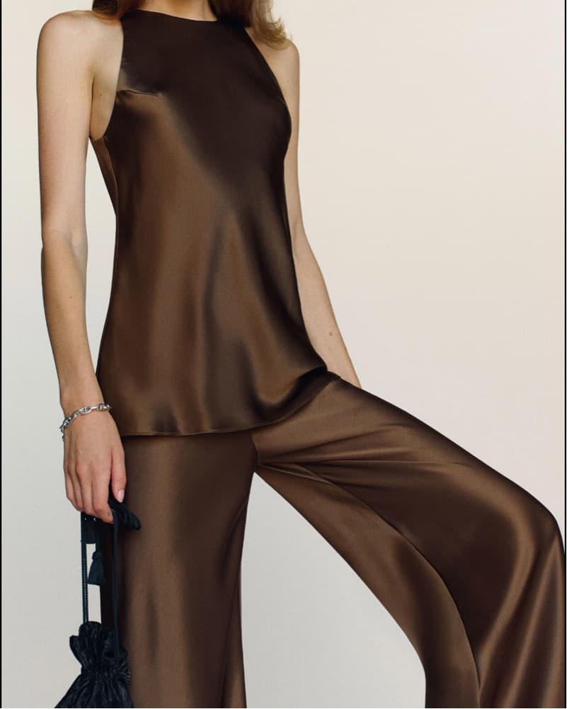 Reformation Brown Silk Set  - Image 3