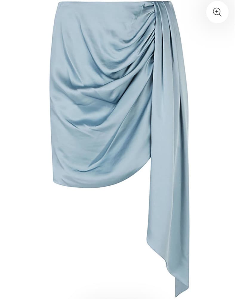 Jonathan Simkhai Blue Satin Skirt - Image 3