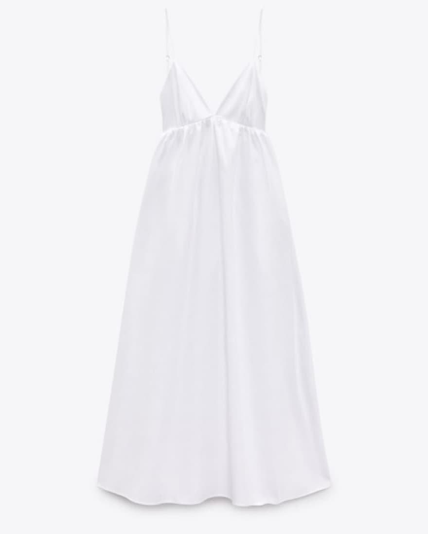 Zara Midi Topcoat Dress White - Image 3