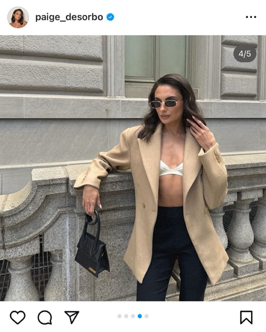 Tan Asymmetric Blazer  - Image 1