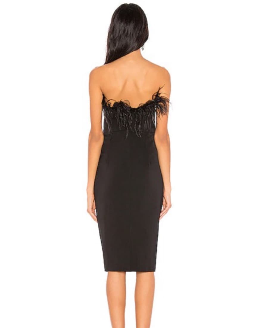 LPA Aurora: Elegant Black Feather Dress - Image 3