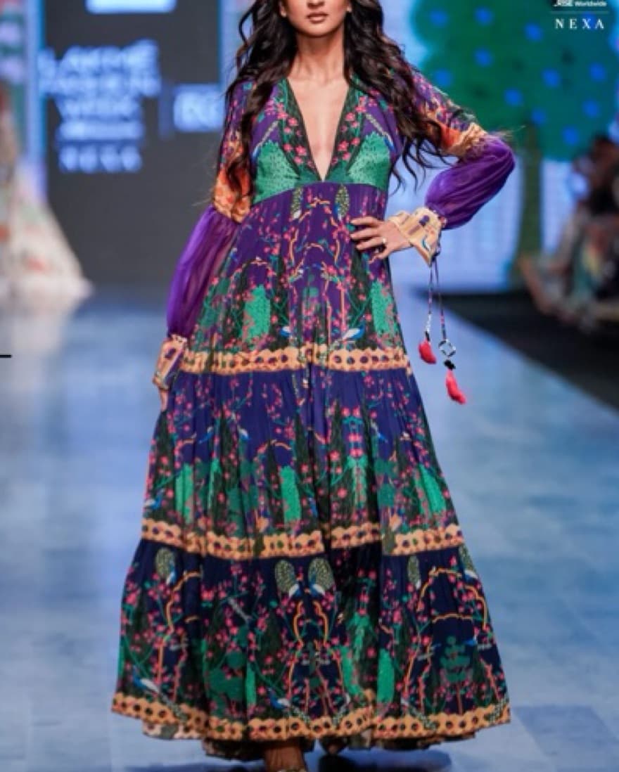 Striking Purple Floral Maxi Dress - Image 1