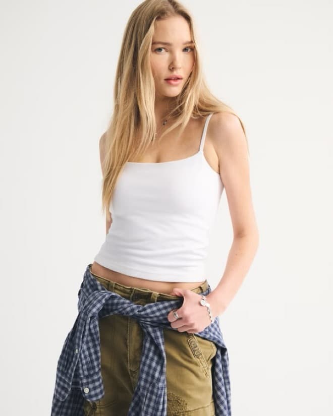 Abercrombie White Bra Free 90s Cami - Image 3
