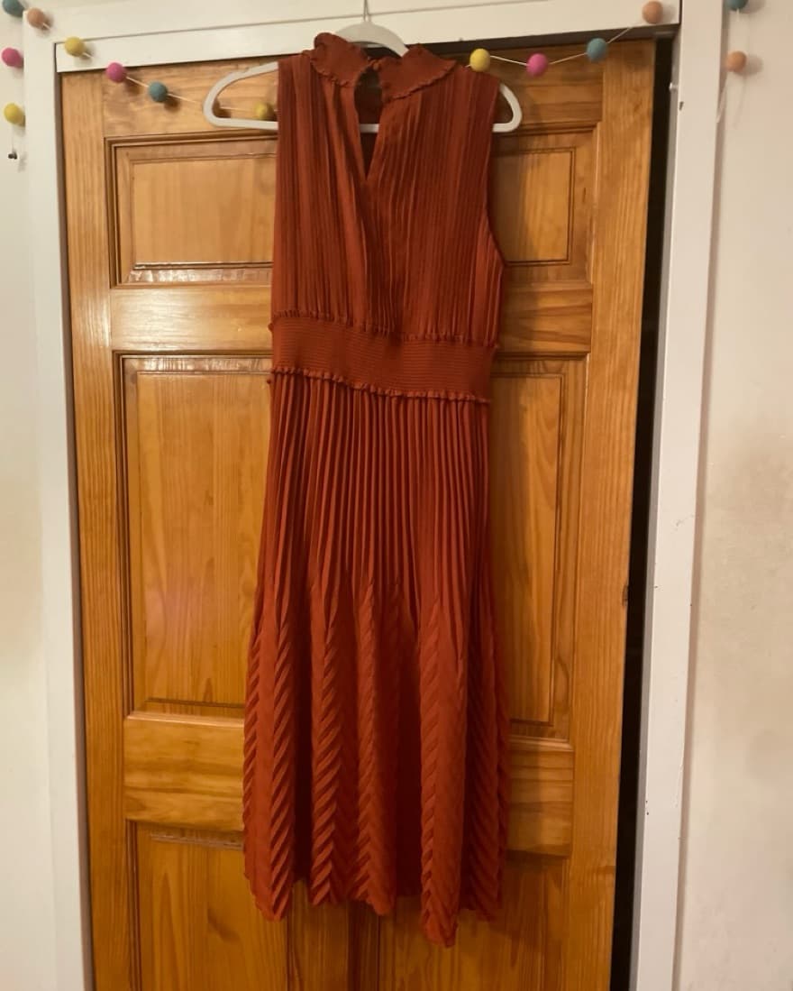Ankle Length Burnt Orange Dress - Image 2