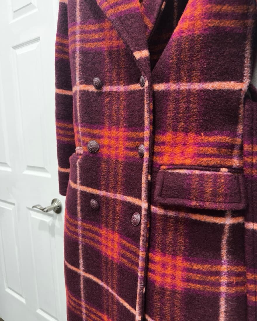 L’agence Plaid Virgin Wool Trench - Image 2