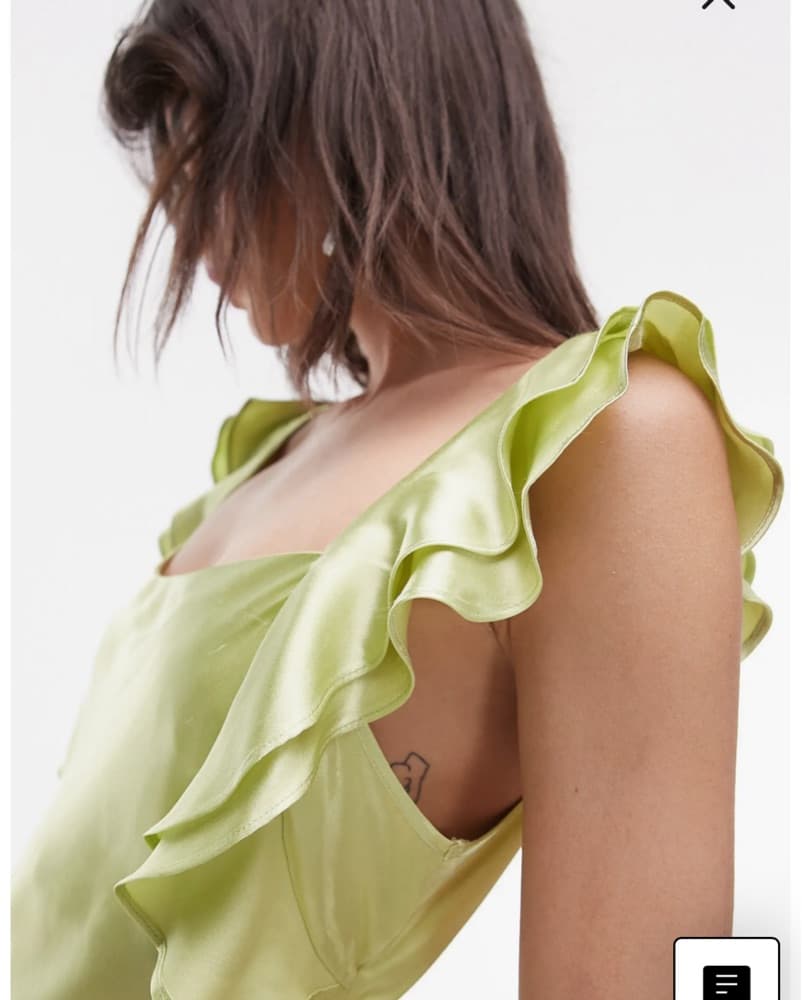 Satin Ruffle Maxi Cocktail Slip Dress - Image 3