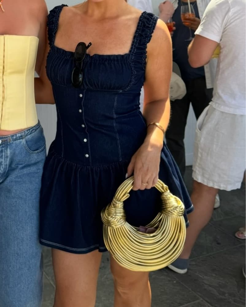 Gold Woven Handbag - Image 2