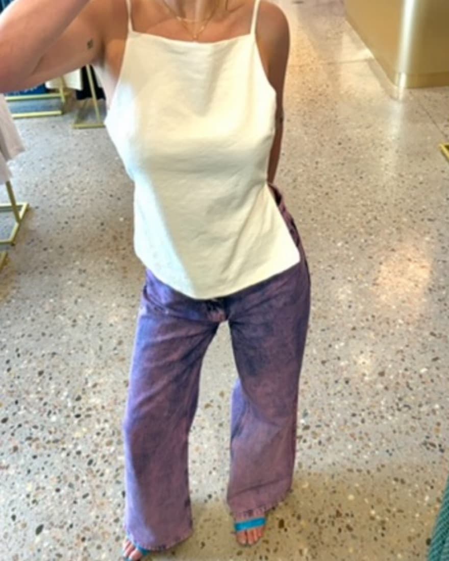 Purple Acid Wash Jeans - Image 2