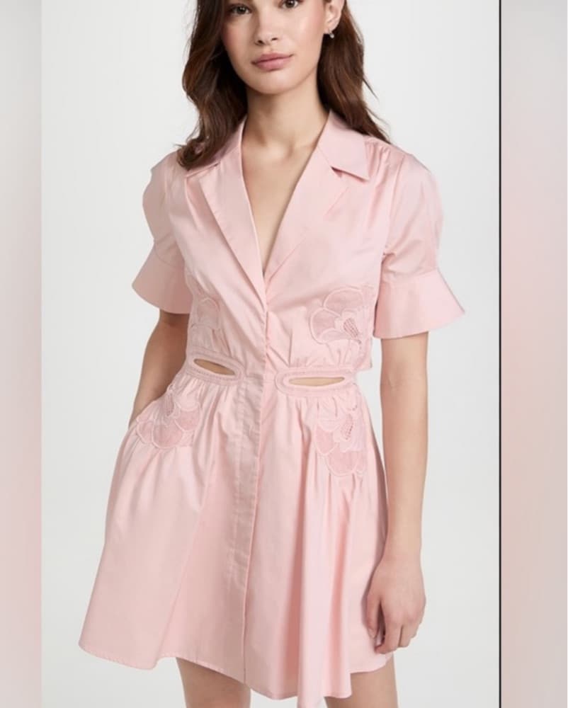 Self Portrait Cutout Short Sleeve Mini  - Image 1