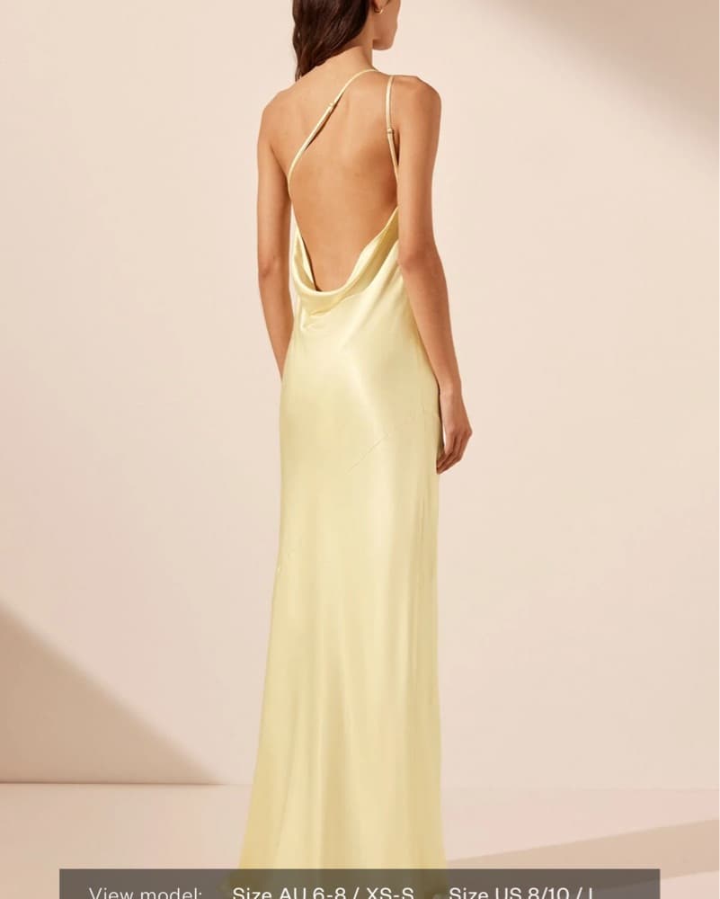 Shona Joy La Lune One Shoulder Lemon 2 - Image 2