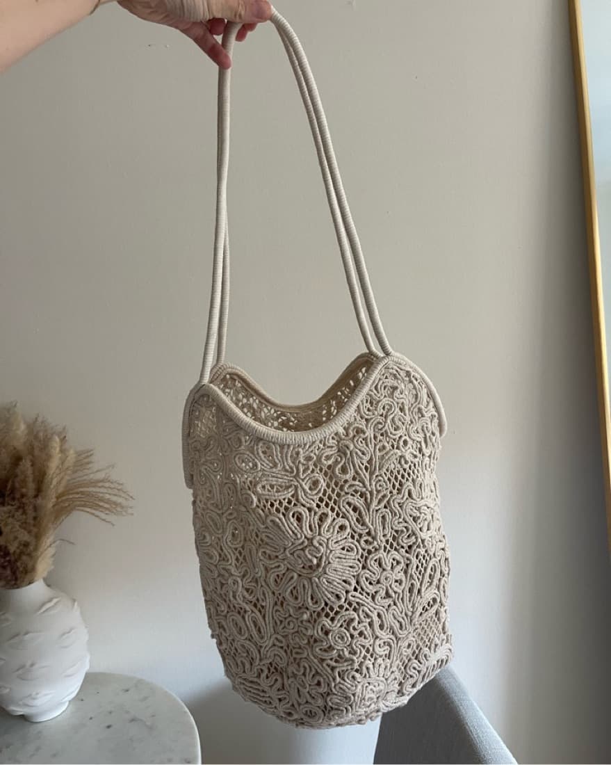 Zara Crochet Tote Bag - Image 2