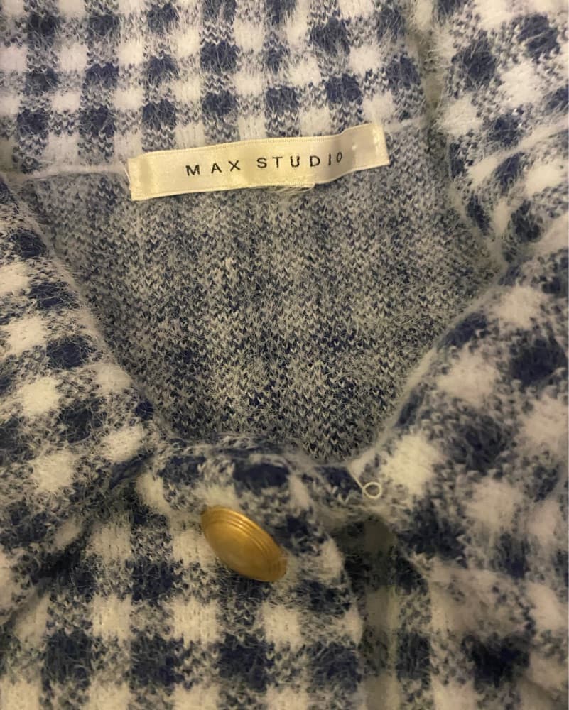 Max Studio Checkered Blazer Jacket - Image 2