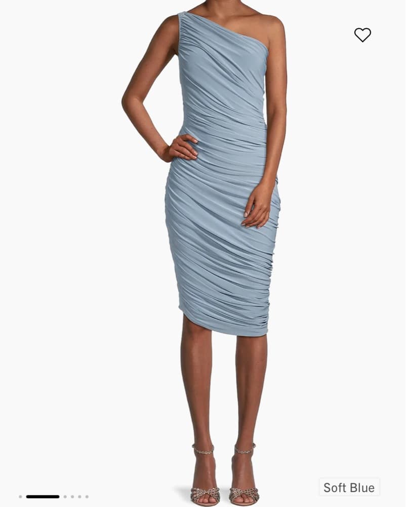 Norma Kamali Blue Diana  Midi-Dress - Image 1