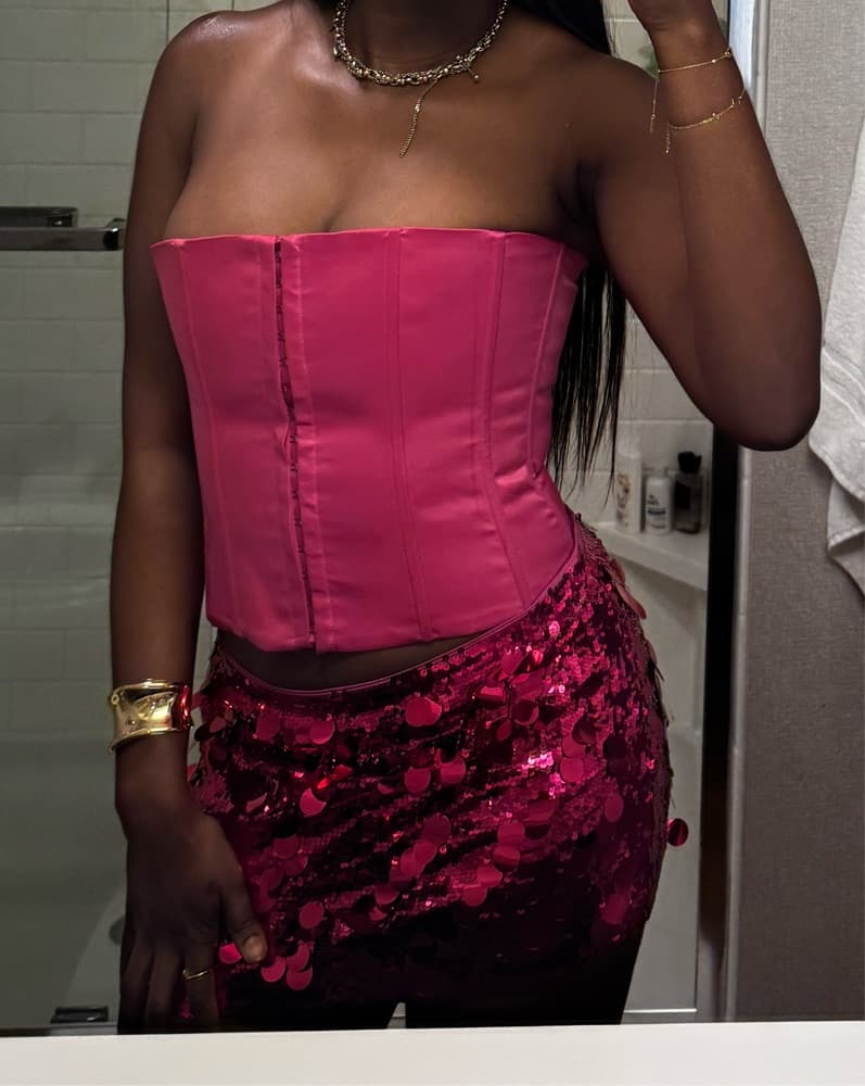 Guizio Sequin Mini Skirt - Image 2
