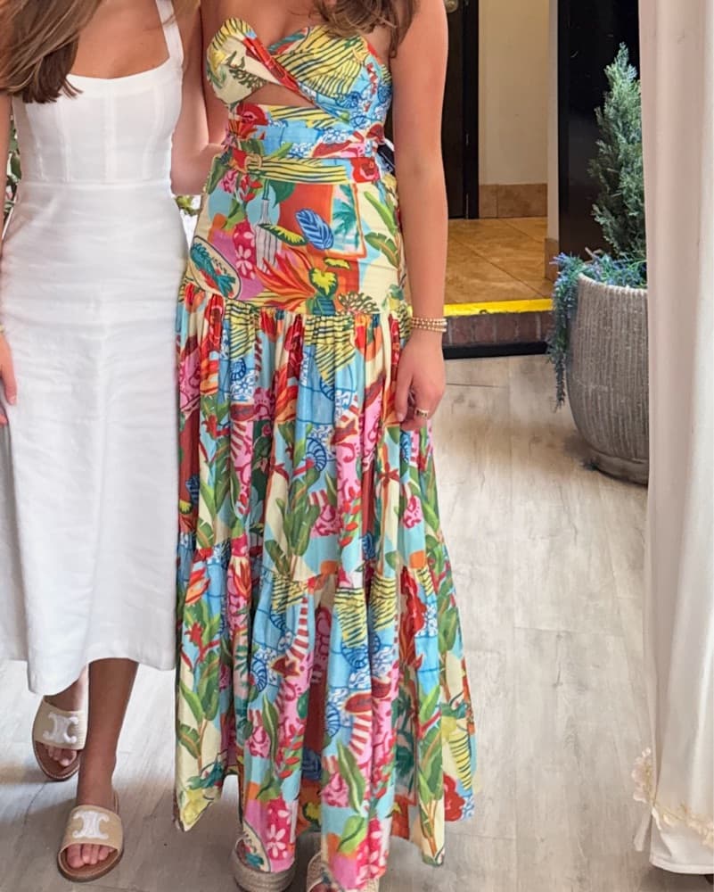 Vibrant Tropical Maxi Dress - Image 1