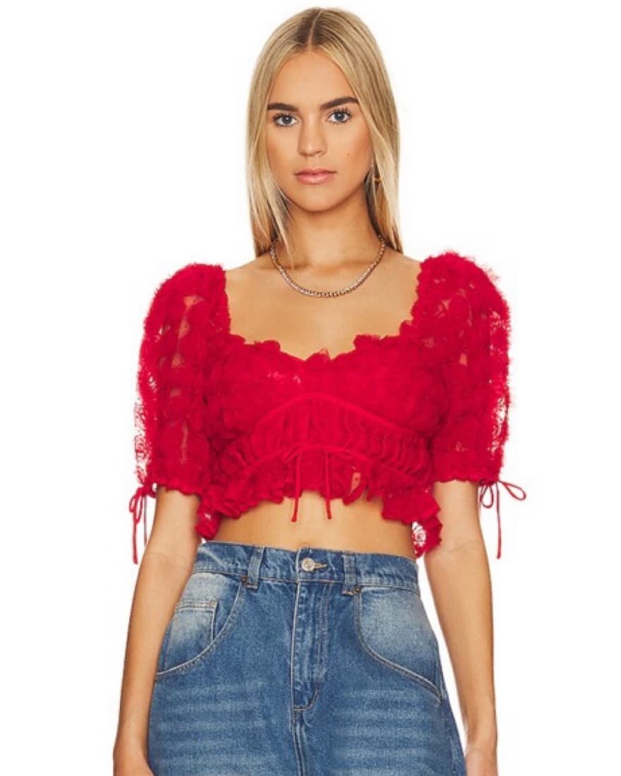 Red For Love And Lemons Top - Image 2
