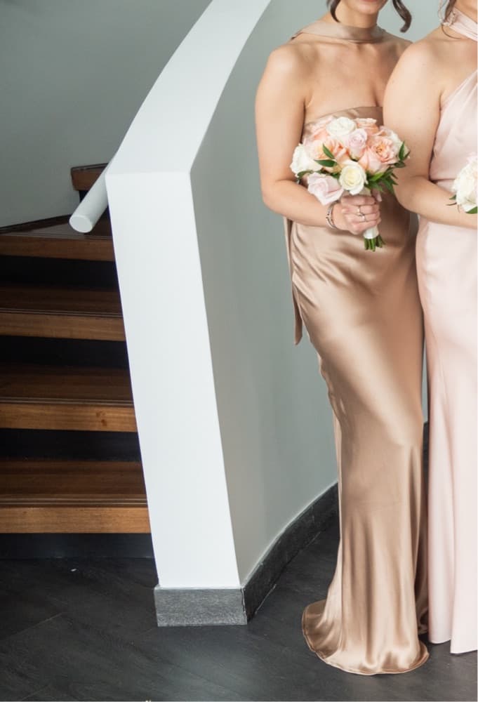 Reformation Oren Silk Dress - Macadamia  - Image 2