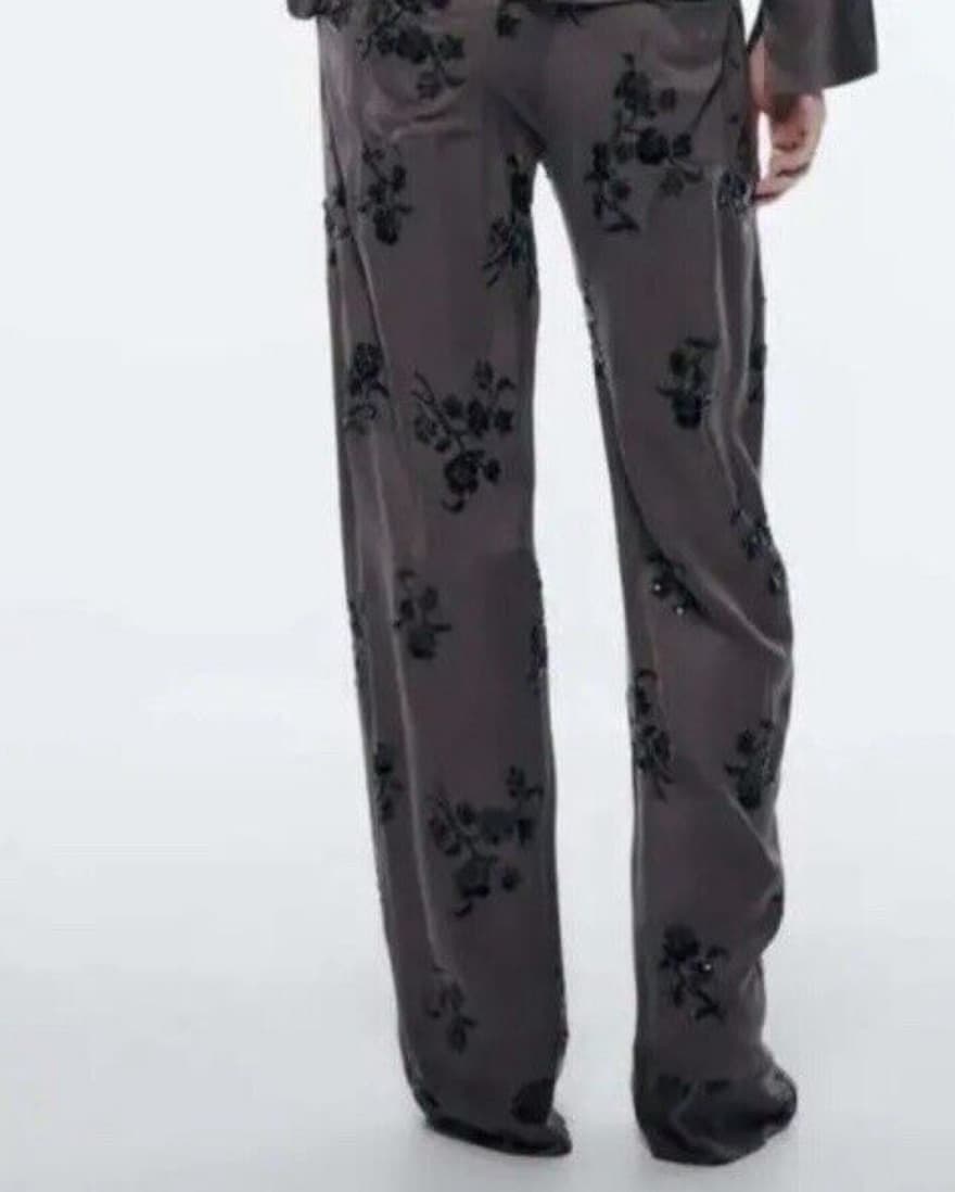Zara Embroidered Sequin Pants - Image 2