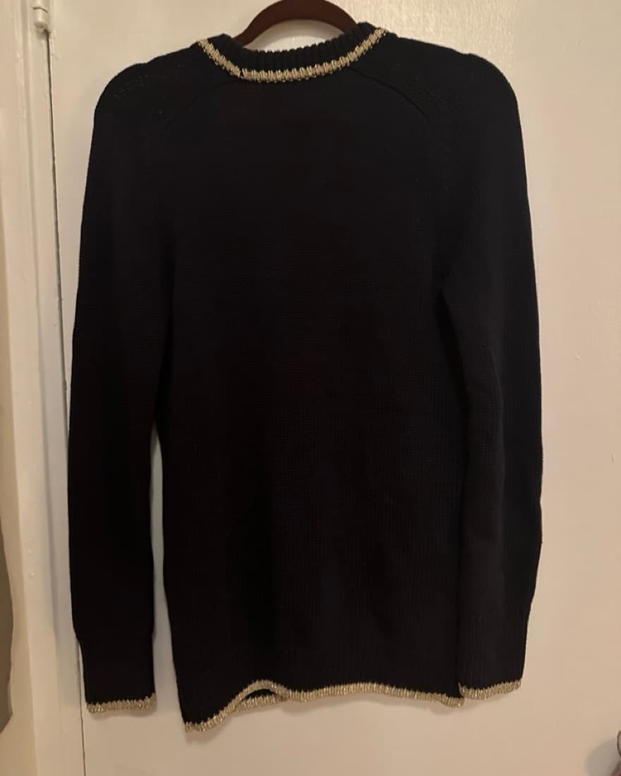 Juicy Couture navy and gold sweater  - Image 6