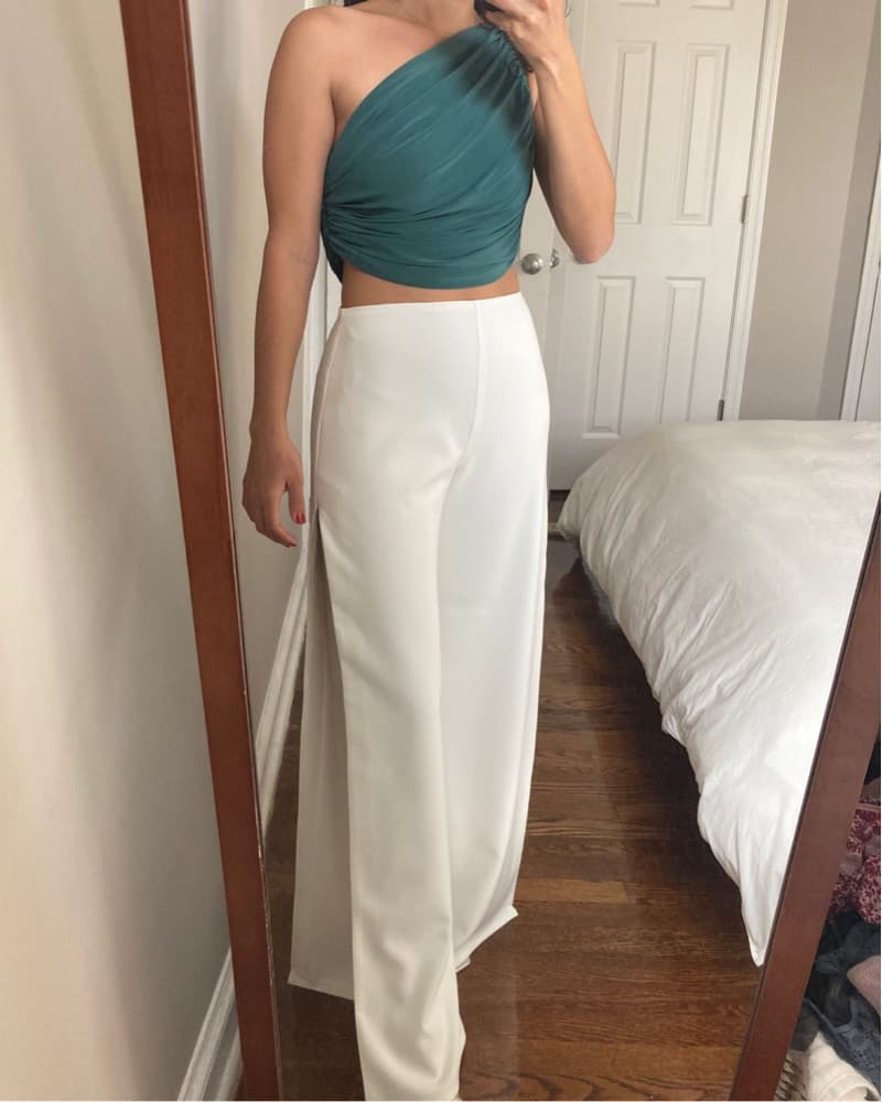 White Pants With Slit - Image 3