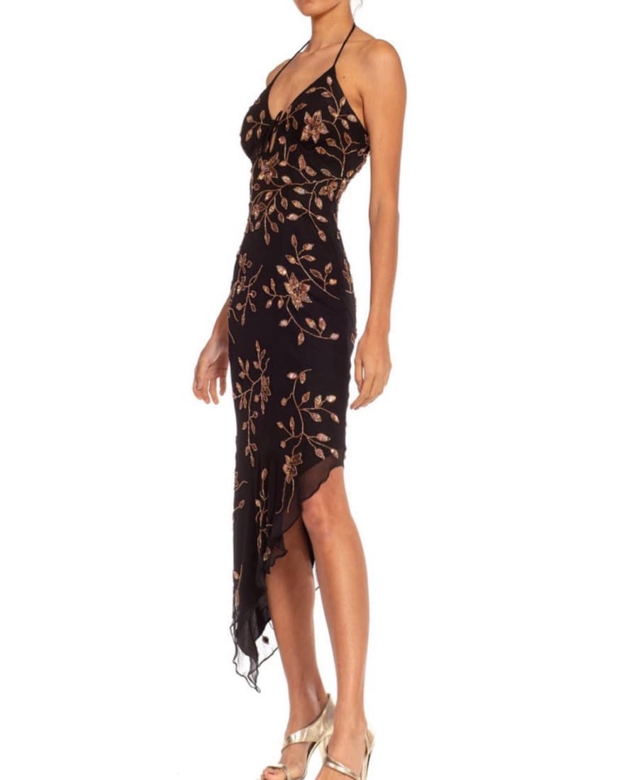 womens short cocktail dresses A-Line Dress By Ladivine 9245 - Women Evening Formal Gown Women Short Dress Gothic Black Lace Embroidery FD42816 Size:19-19½ 34/35