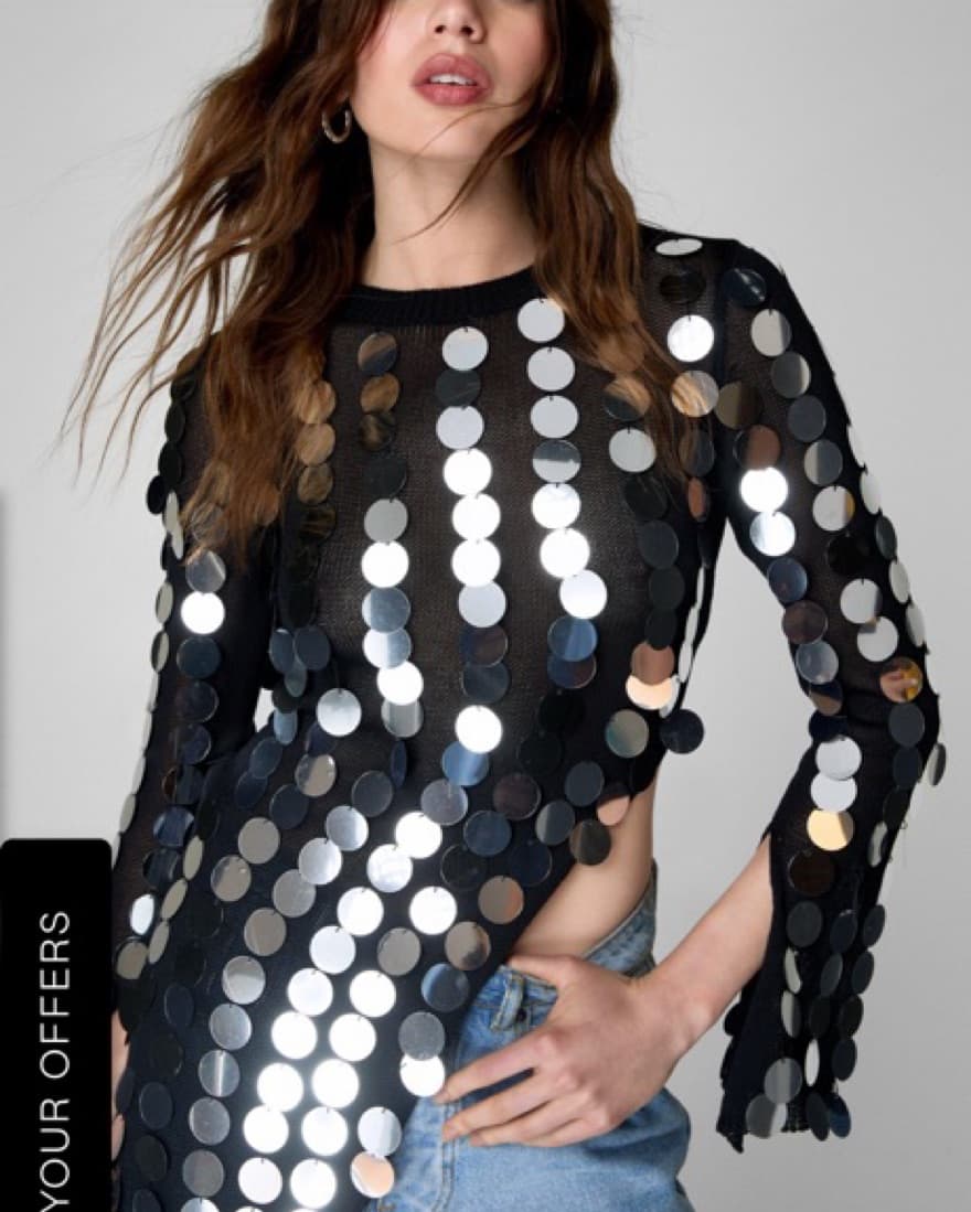 Nasty Gal Sequin Top - Image 5