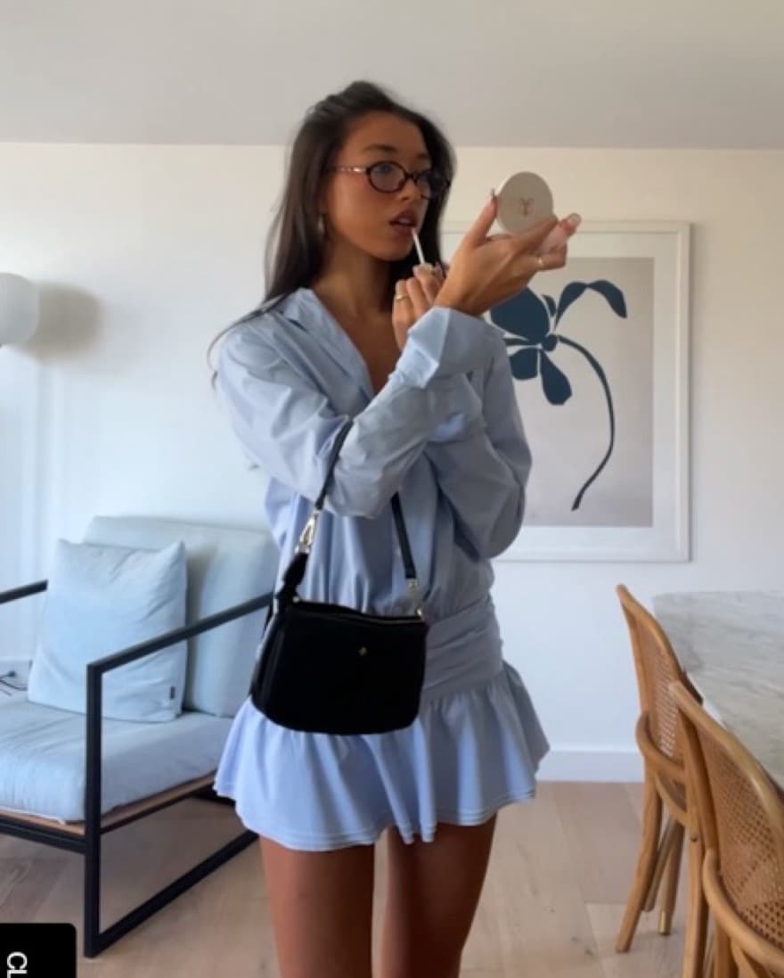 Blue Shirt Dress - Image 1