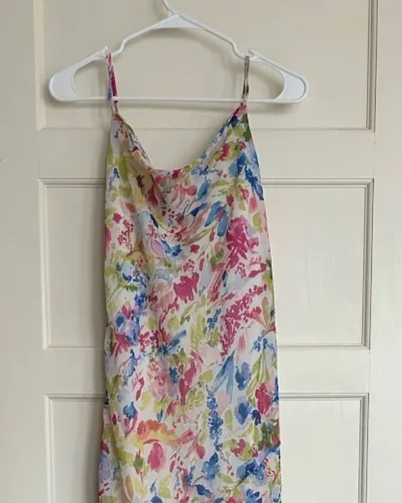 Maxi Cowl Neck Floral Dress - Image 1