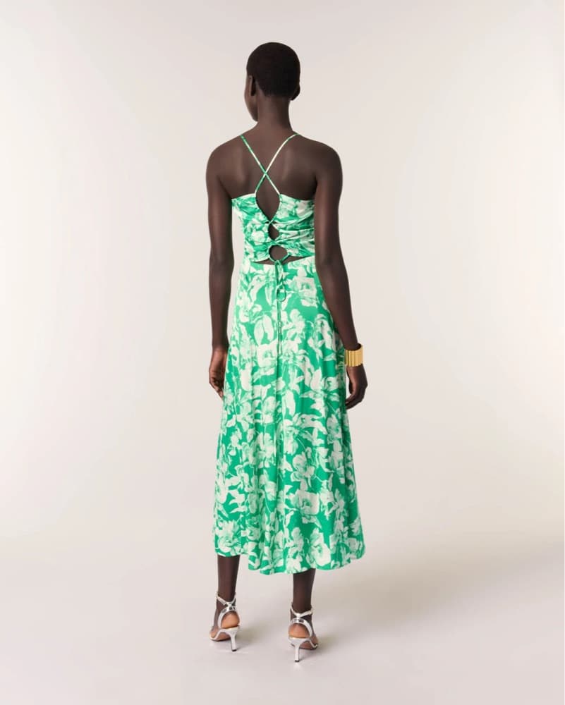 Maje Foral Silk Maxi Dress - Image 2