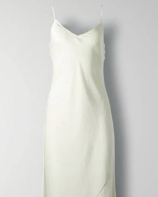 Wilfred Satin Midi Dress Light Yellow - Image 2