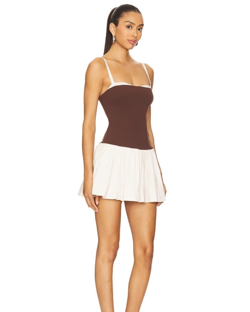Mumu Tiffany Skort Dress in Chocolate - Image 2