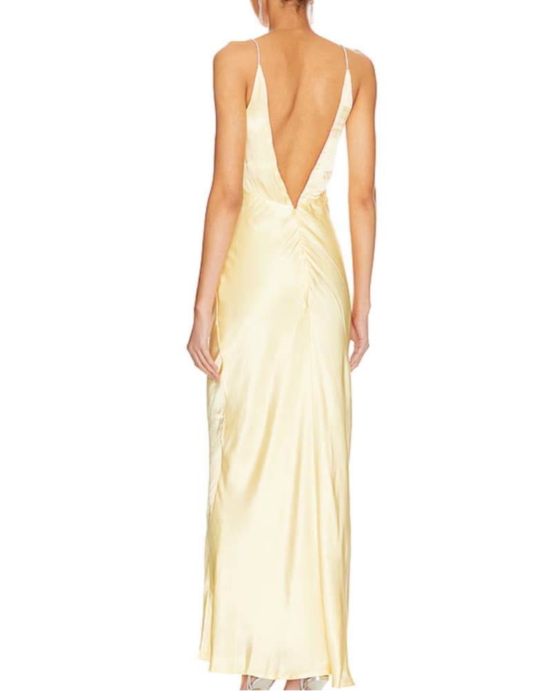 Bardot Yellow Slip Dress - Image 2