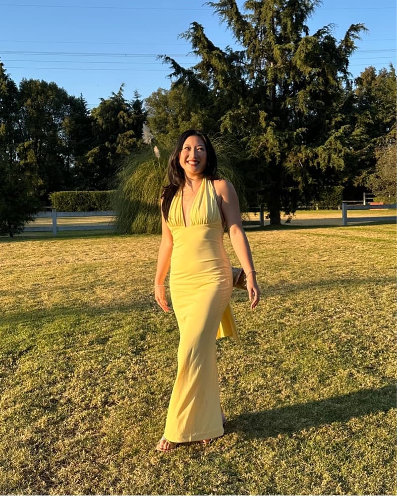 Butter Yellow Zara Halter Tie Maxi Dress - Image 4
