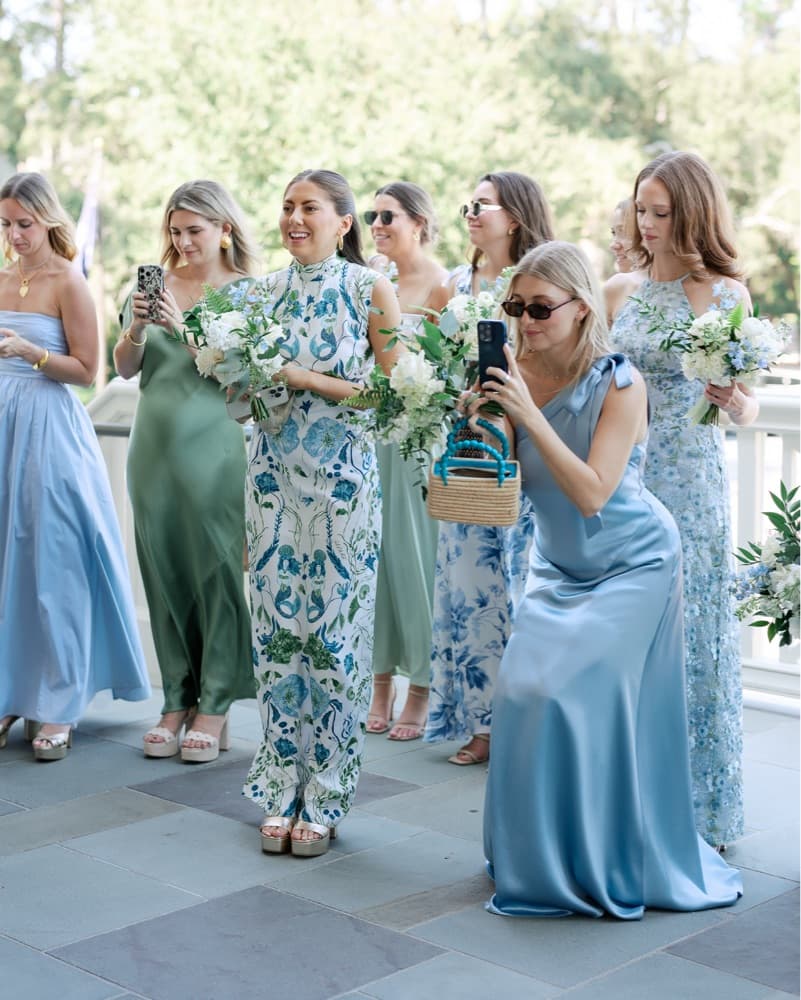 Milly Eleni Light Blue Satin Maxi Dress - Image 4