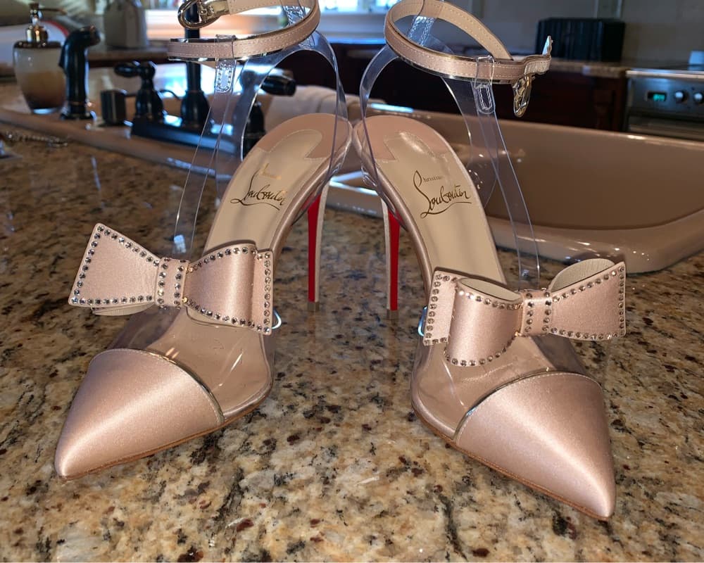 Christian Louboutin Naked Bow Pumps - Image 2