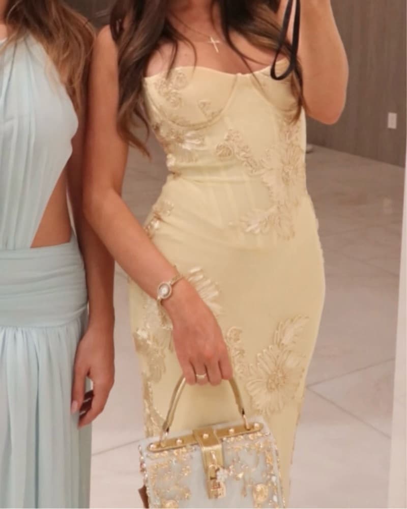 NEFERTITI MAXI DRESS - LEMON - Image 3