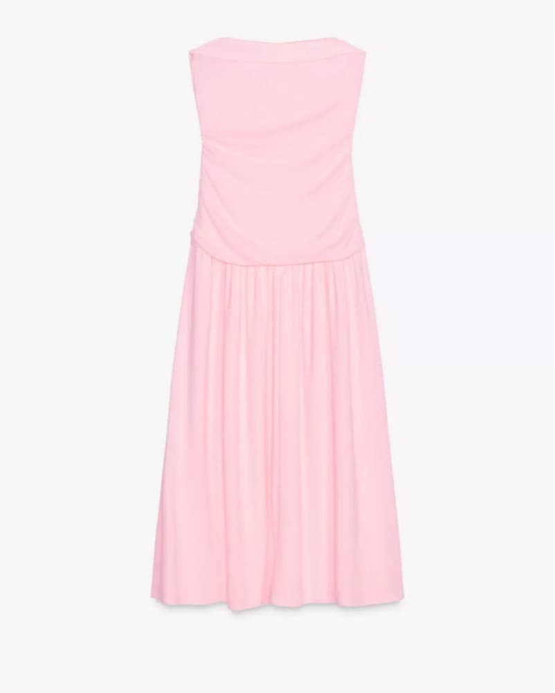 Pink Zara Strapless Dress  - Image 4