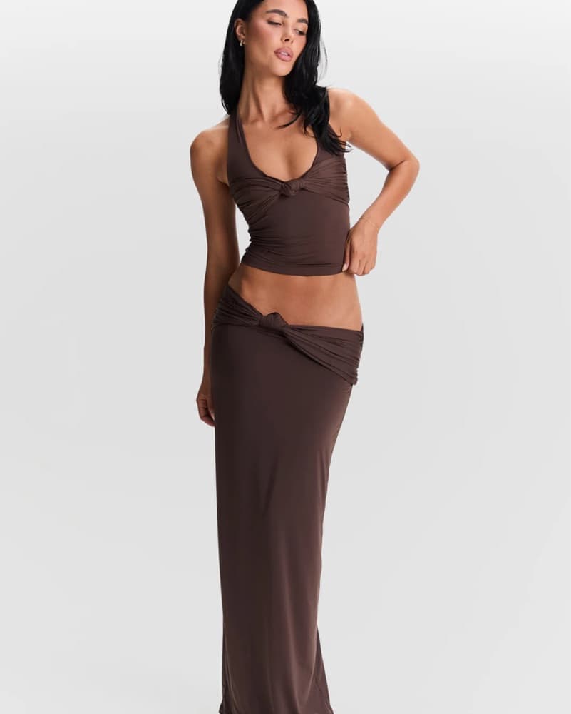 Sasha Therese Halter Brown Set - Image 1