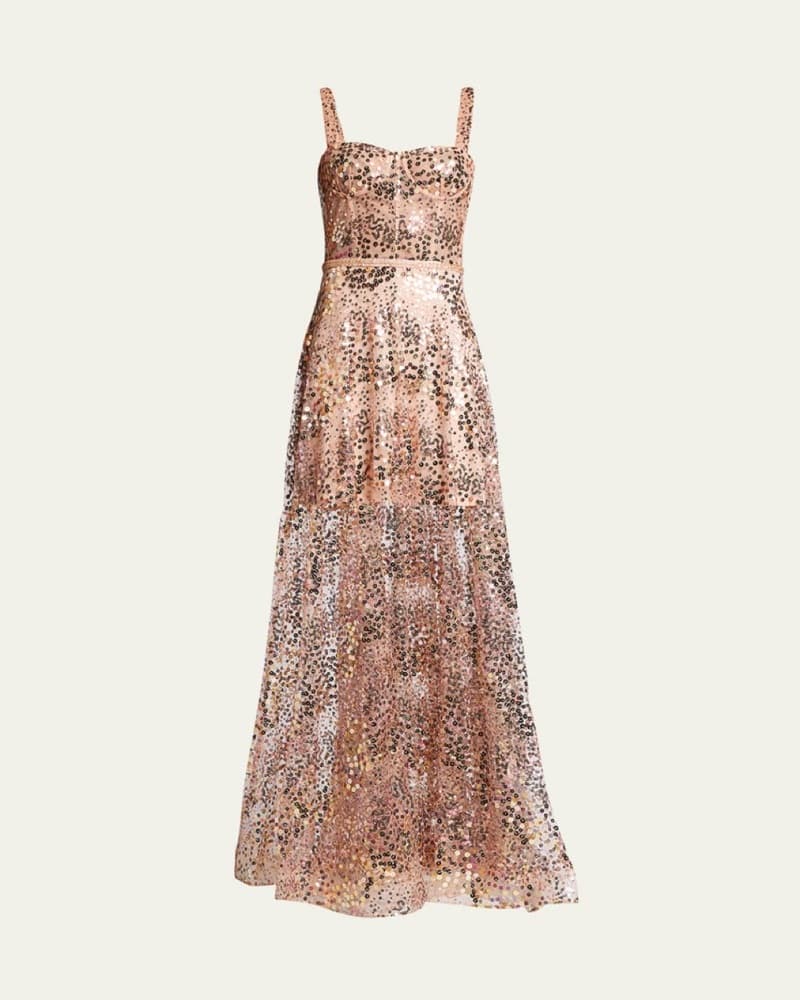 BRONX AND BANCO: Midnight Gold Gown - Image 1
