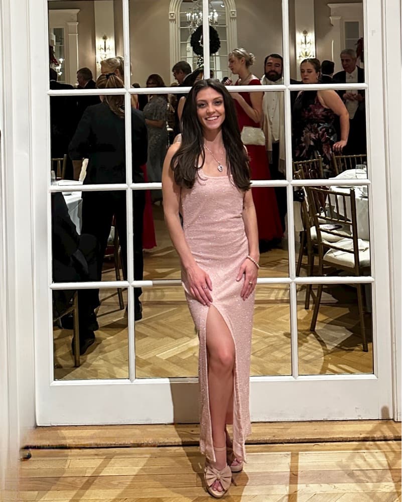 STAUD Le Sable Beaded Blush Gown - Image 1