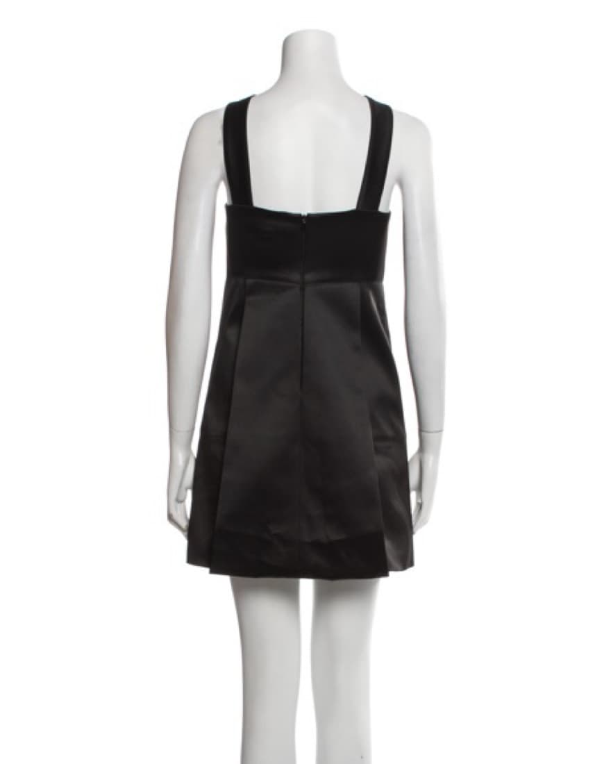 Alexis Sqaure Neck Mini Dress with Bow - Image 3