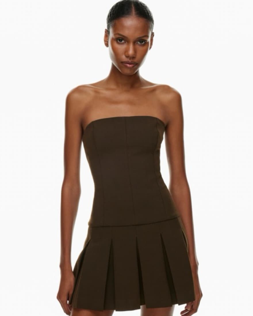 Wilfred Polished Dress - Brown - Image 1