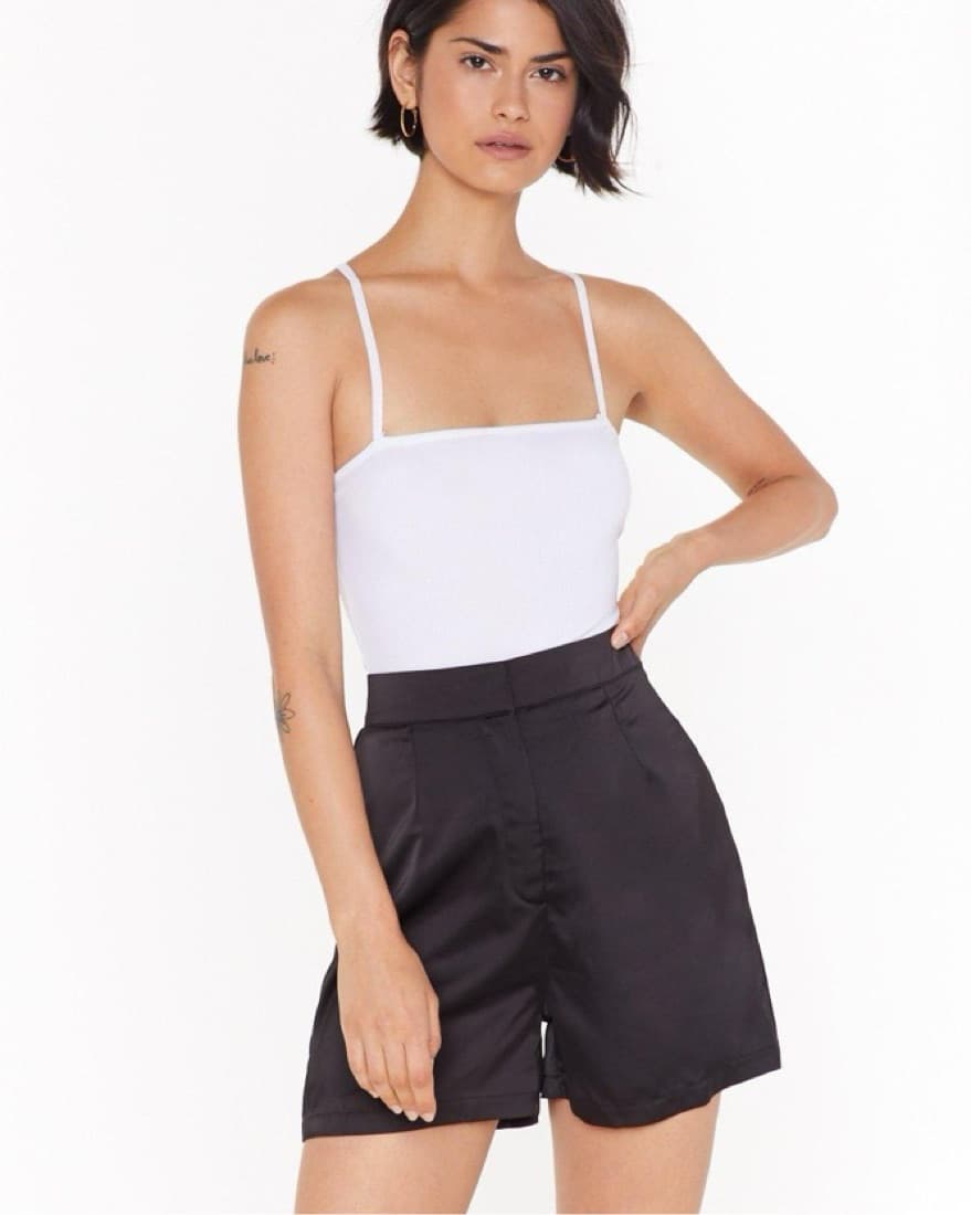 Nasty Gal Satin High-Waisted Shorts - Image 2