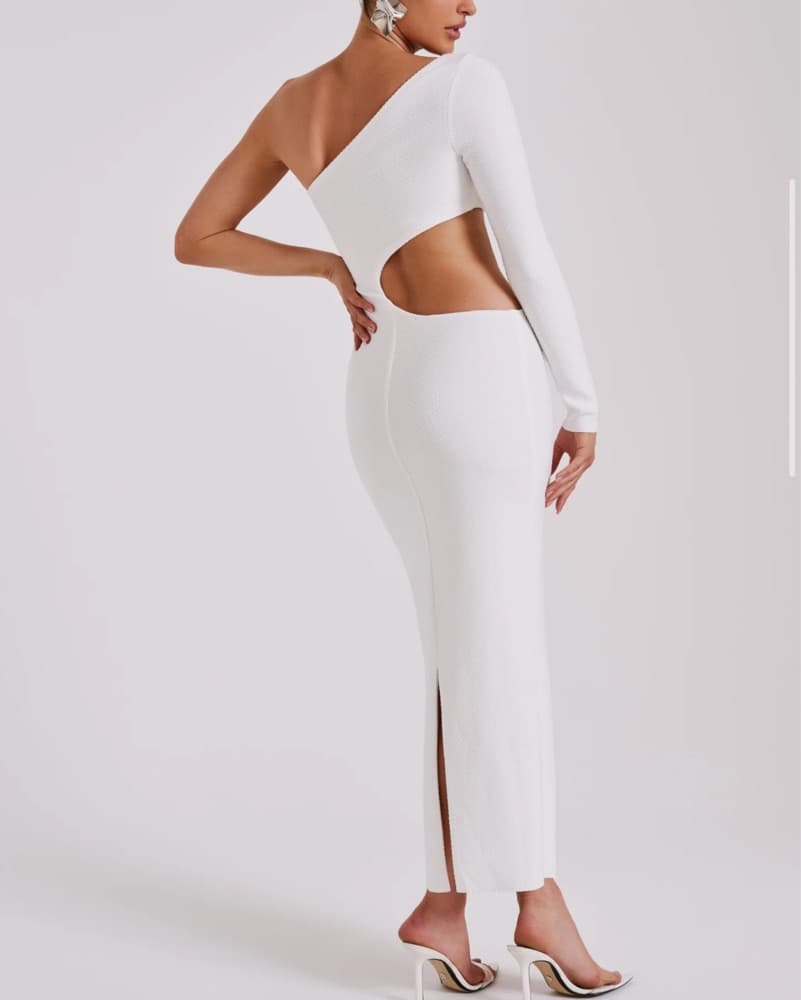Hot Fix Crepe One Shoulder Maxi Dress  - Image 2