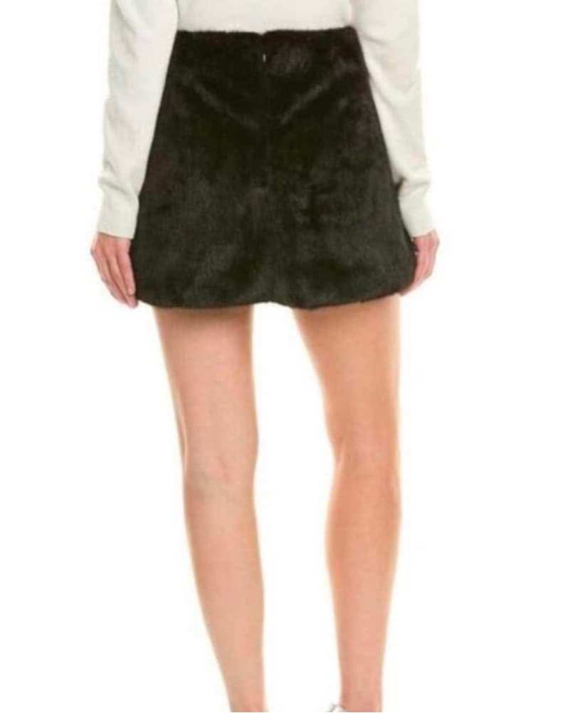 WeWoreWhat Black Faux Fur Miniskirt  - Image 2