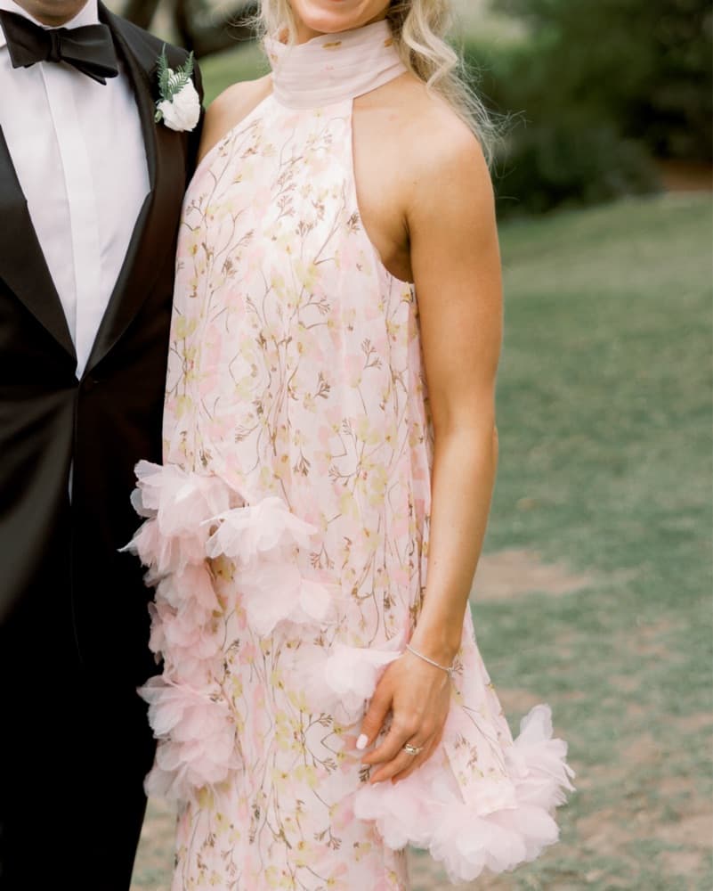 Elliat Floral Feather Midi Dress - Image 2
